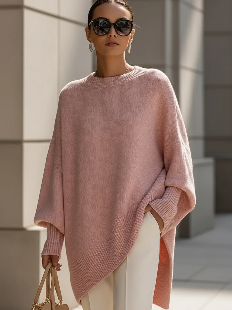Kimia - Oversized Round Neck Knitted Sweater