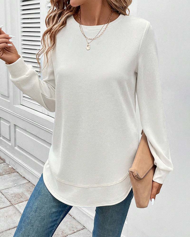 Maison™ | Round Neck Long-Sleeve Top