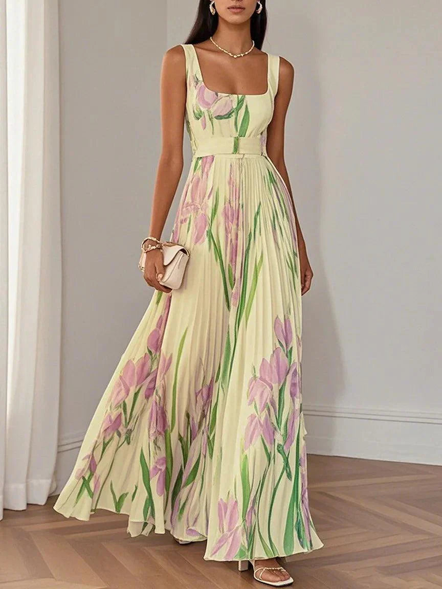 Toronto Couture™ | Floral Pleated Maxi Dress