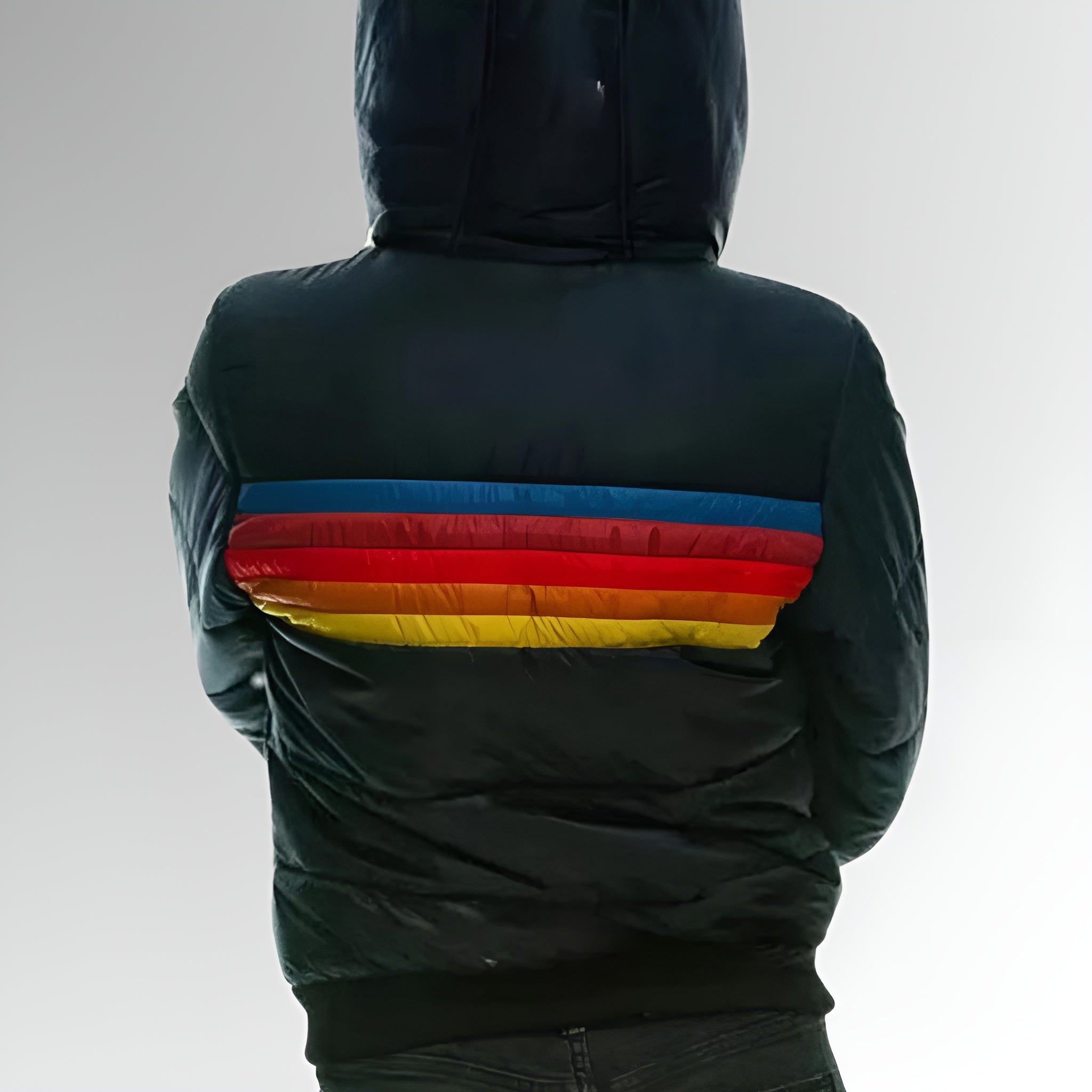 Katrina | Zip-Up Jacket with Rainbow Stripes