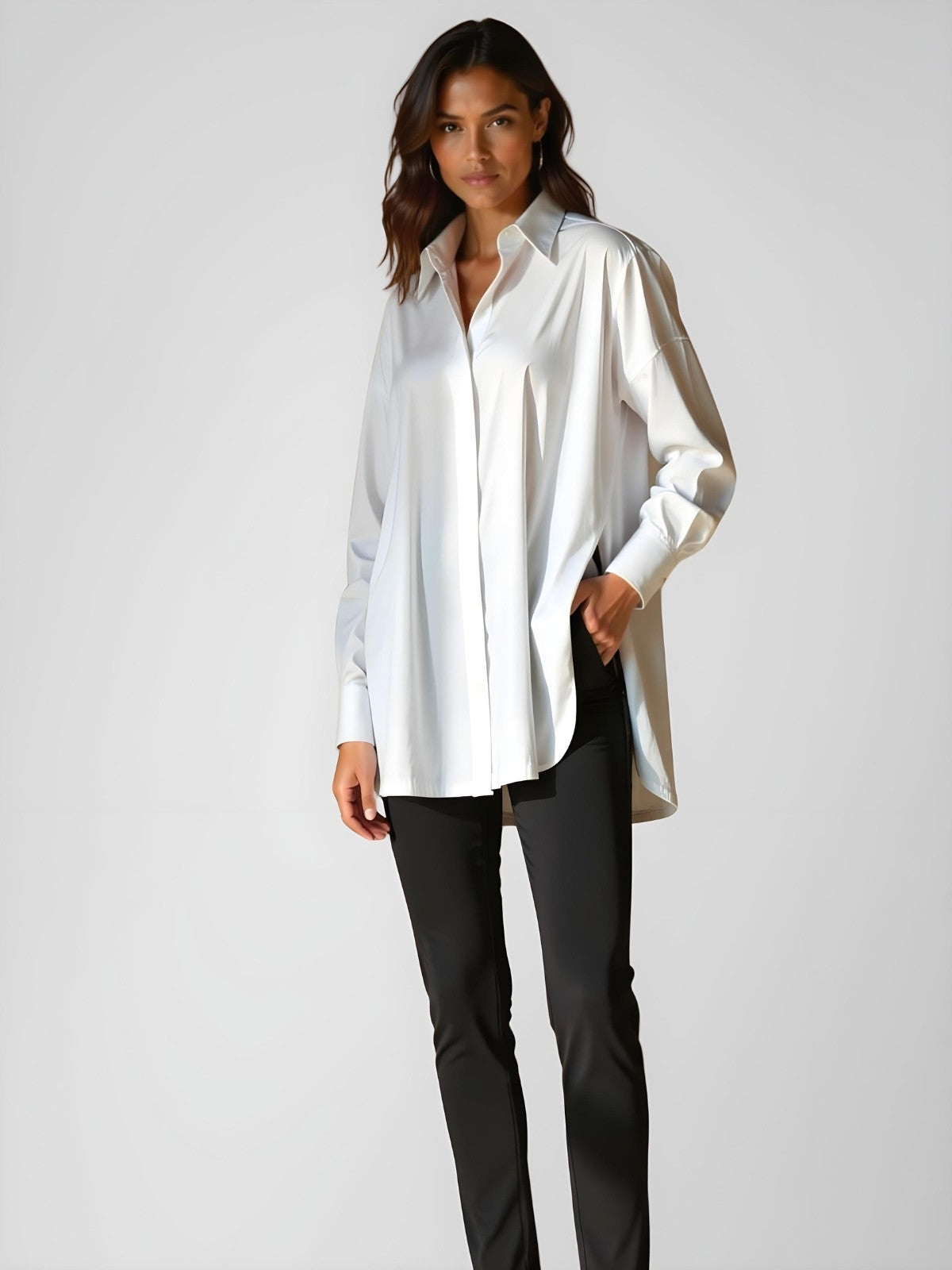 Maison™ | Oversized Lapel Shirt Dress