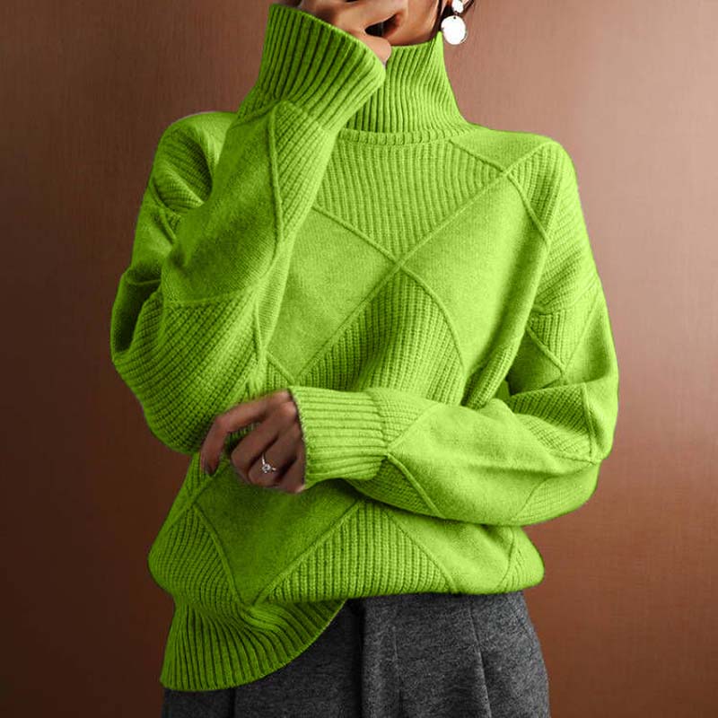 REMMY | Textured Turtleneck Knit Sweater
