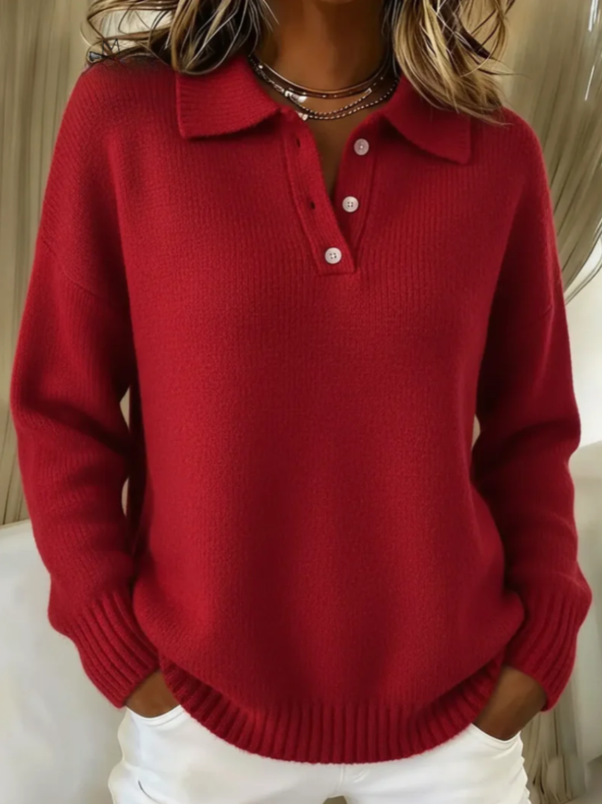 Healen - Knitted Polo Sweater