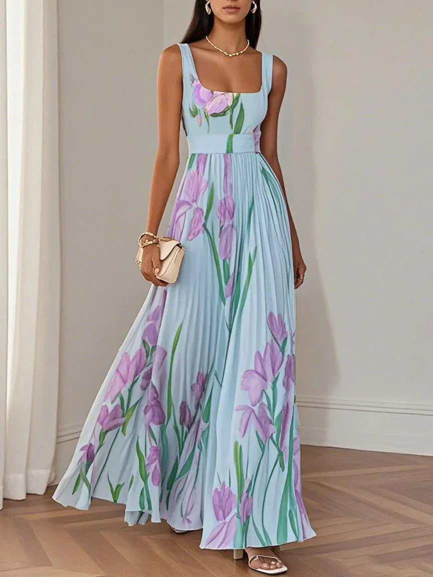 Toronto Couture™ | Floral Pleated Maxi Dress