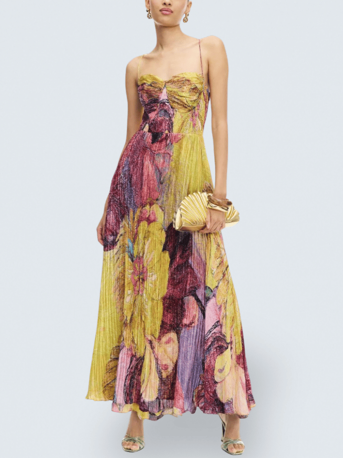 Toronto Couture™ | Multicolored Ikat Print Maxi Dress