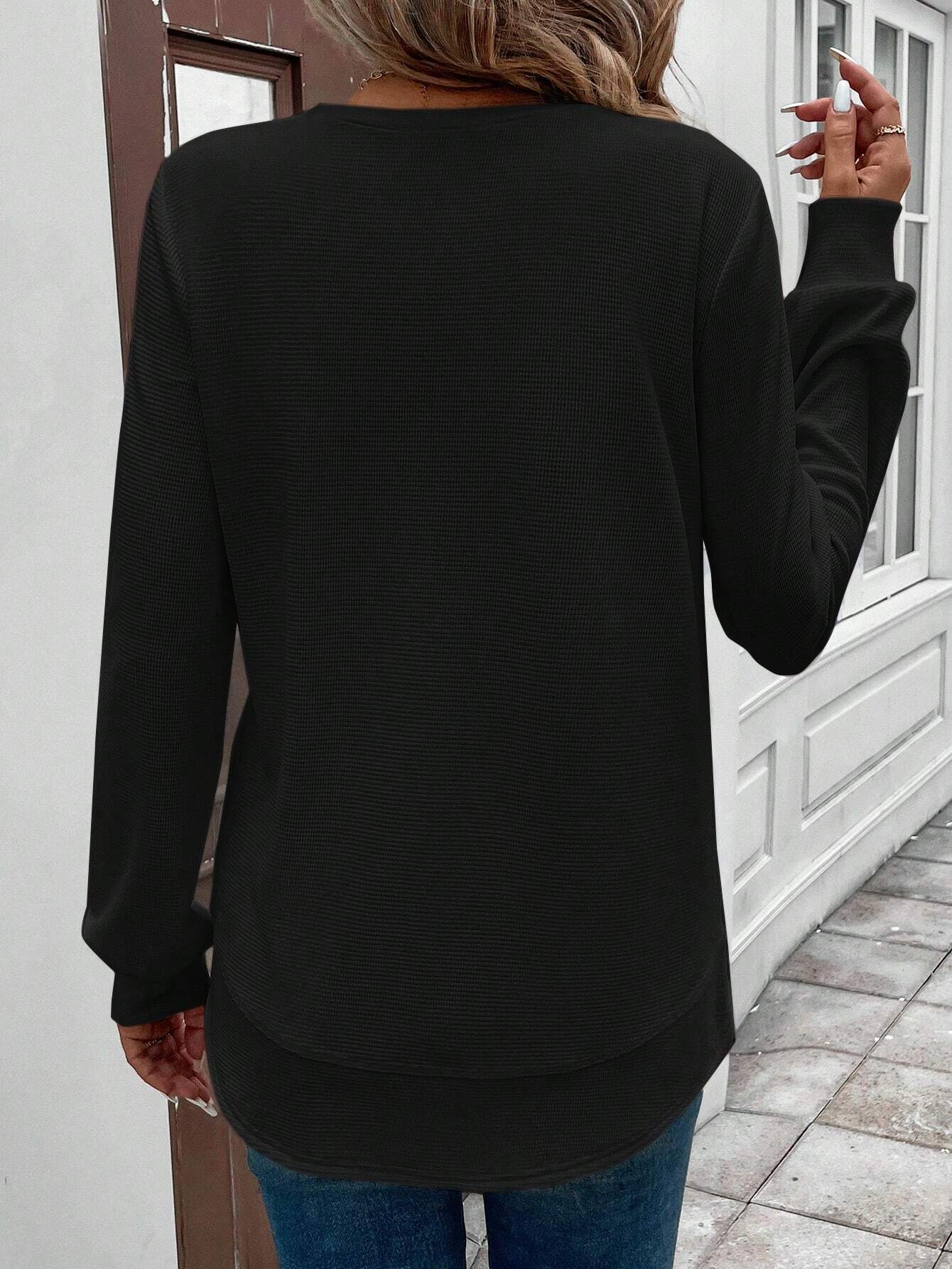 Maison™ | Round Neck Long-Sleeve Top