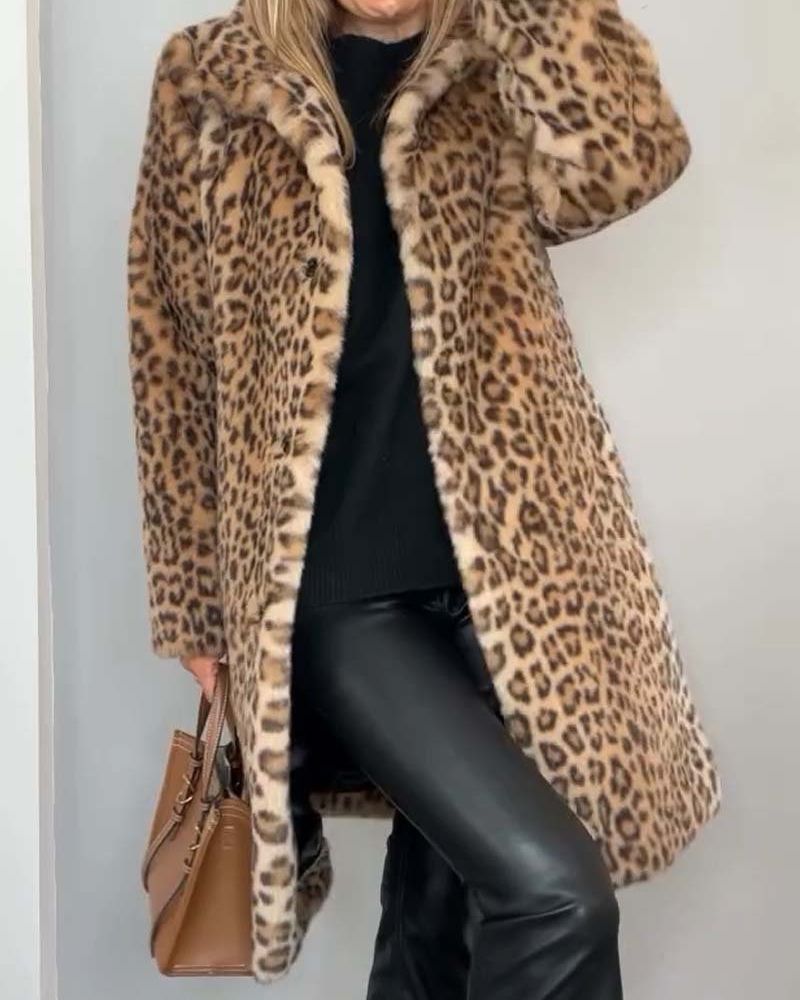 Leia | Leopard Long Jacket