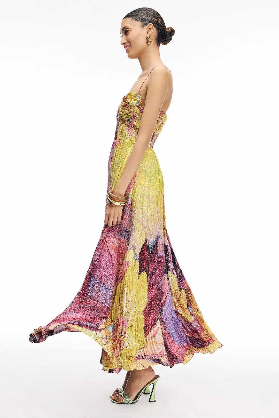 Toronto Couture™ | Multicolored Ikat Print Maxi Dress
