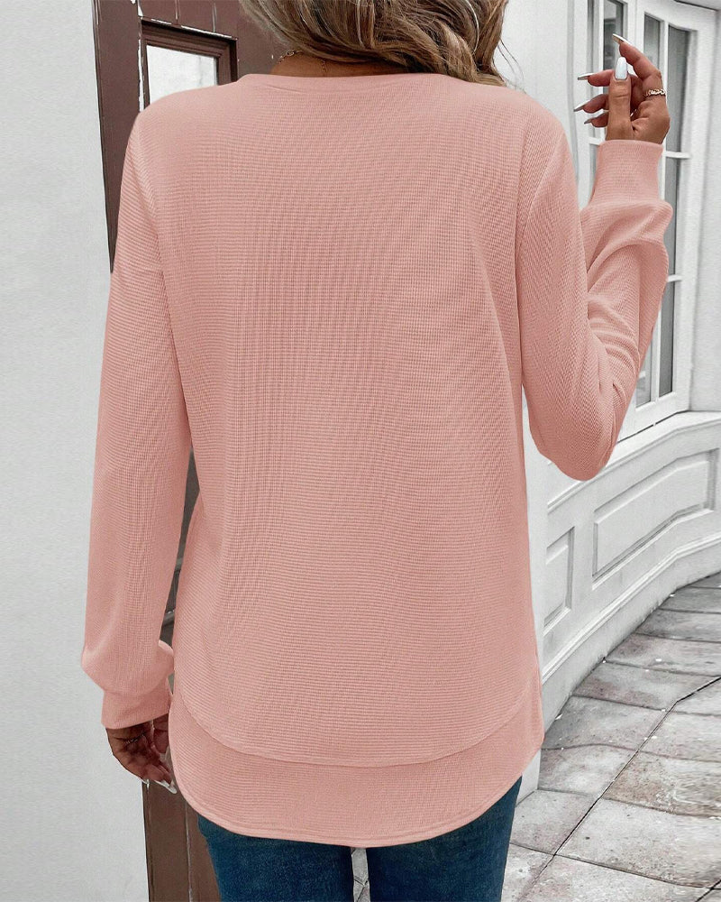 Maison™ | Round Neck Long-Sleeve Top