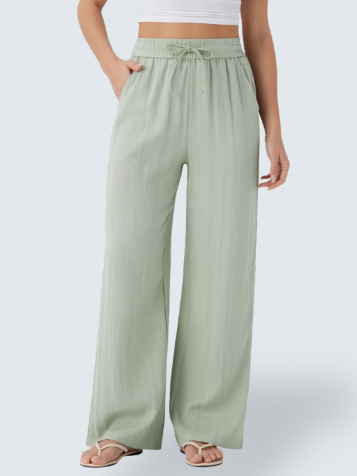 Maison™ | High Waisted Drawstring Pocket Wide Leg