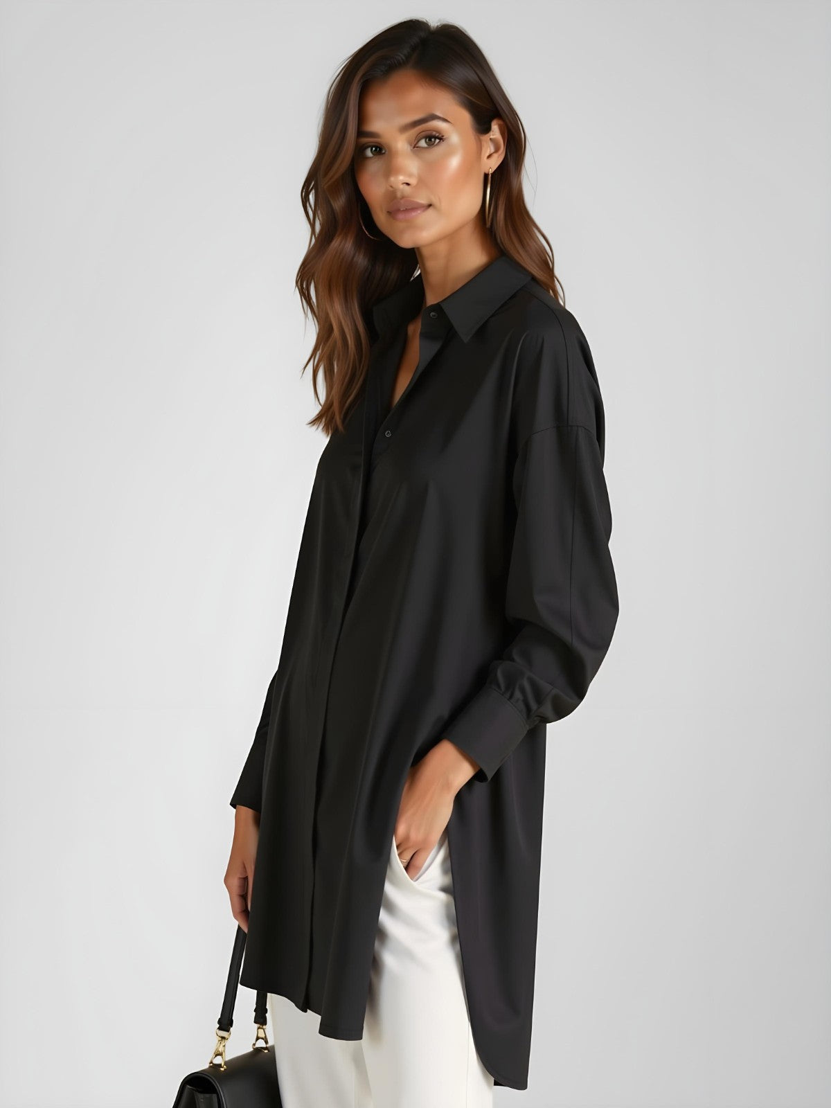 Maison™ | Oversized Lapel Shirt Dress