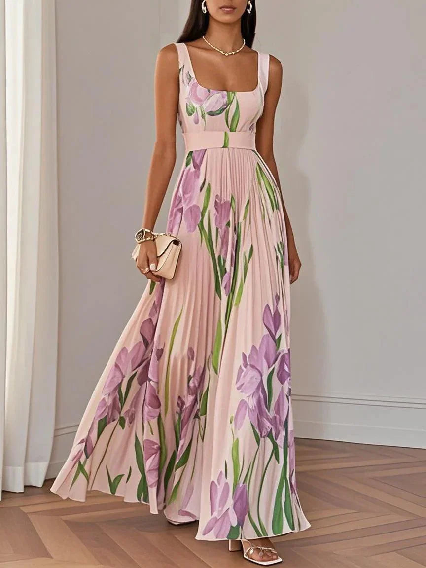 Toronto Couture™ | Floral Pleated Maxi Dress