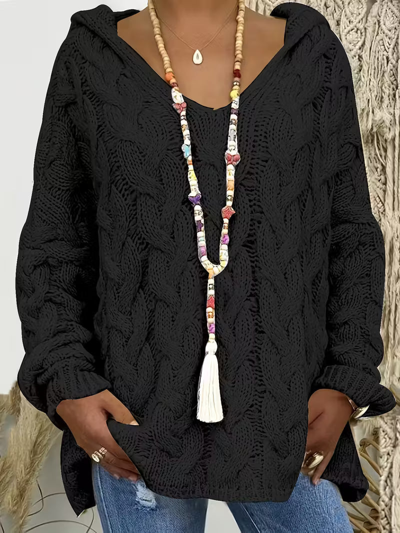 Miette - Casual Long Sleeve Knitted Sweater