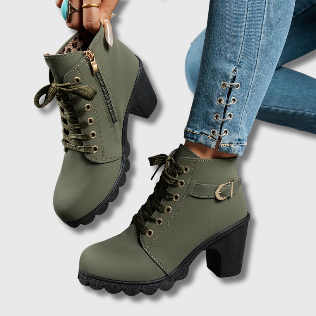 Shamara - Casual Heeled Ankle Boots