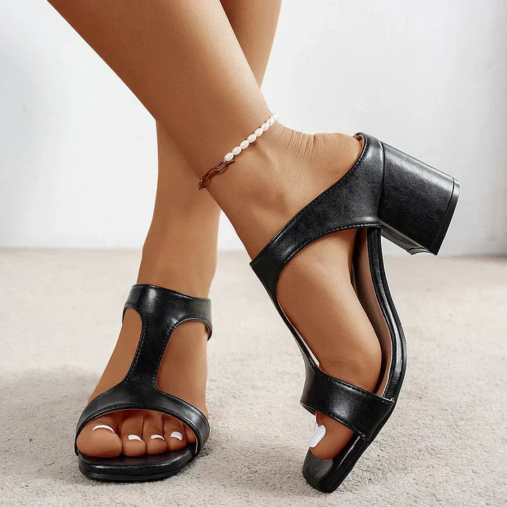 Brielle | Orthopaedic Heeled Sandals With Thick Heels